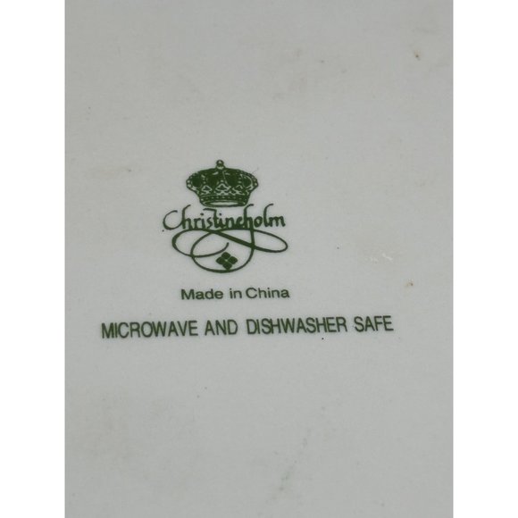 Vintage Christine Holm Ceramic Quiche Tart Plate Pan Roses Floral Pie 9.5" - Picture 6 of 8